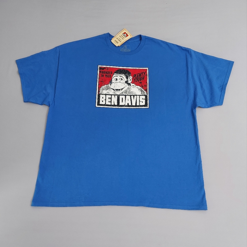 NWT Ben Davis Vintage Logo Tee Size 3XL Royal Blue Short Sleeve T-shirt
